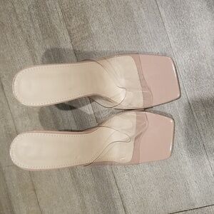 Transparent Nude Women's Slide Sandals Size 39